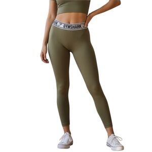 GYMSHARK Seamless Tight Legging M Green Khaki